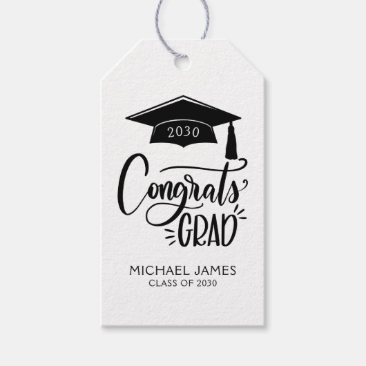 Gefeliciteerd Afgestudeerde 2030 Diploma Geschenkl Cadeaulabel (Voorkant)