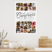 Gefeliciteerd afgestudeerde 25 foto eindexamenfees poster (Keuken)
