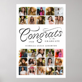 Gefeliciteerd afgestudeerde 25 foto eindexamenfees poster