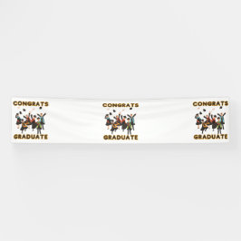 Gefeliciteerd Afgestudeerde 2.5x12 Vinyl Banner