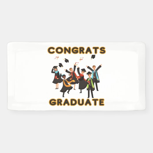 Gefeliciteerd Afgestudeerde 2x1 Vinyl Banner (Horizontaal)