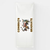 Gefeliciteerd Afgestudeerde 4x10 Vinyl Banner (Verticaal)