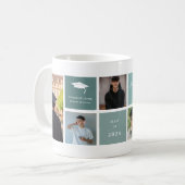 Gefeliciteerd Afgestudeerde | 6 Foto Raster Collag Koffiemok (Voorkant links)