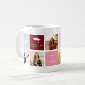 Gefeliciteerd Afgestudeerde | 6 Foto Raster Collag Koffiemok (Voorkant links)