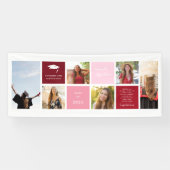 Gefeliciteerd Afgestudeerde | 6 Foto Raster Collag Spandoek (Horizontaal)