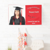 Gefeliciteerd Afgestudeerde Aangepaste foto jaar s Spandoek (Insitu)