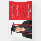 Gefeliciteerd Afgestudeerde Aangepaste foto jaar s Spandoek (Verticaal)