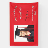 Gefeliciteerd Afgestudeerde Aangepaste foto jaar s Spandoek (Verticaal)
