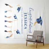 Gefeliciteerd Afgestudeerde Achtergrond Fotohokje Wandkleed (In Situ (horizontaal))