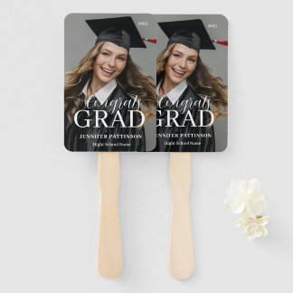 Gefeliciteerd Afgestudeerde Afstudeerfoto Afstuder Handwaaier