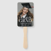 Gefeliciteerd Afgestudeerde Afstudeerfoto Afstuder Handwaaier (Achterkant)
