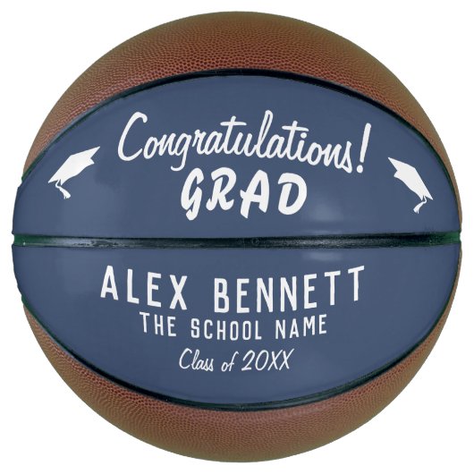 Gefeliciteerd Afgestudeerde Afstudeerhoed Basketbal (Voorkant)