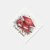 Gefeliciteerd Afgestudeerde, Afstudeerhoed en Dipl Servet (Hoek)