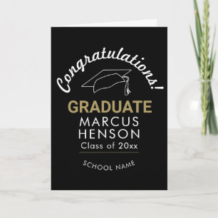 Gefeliciteerd Afgestudeerde Afstudeerhoed Kaart