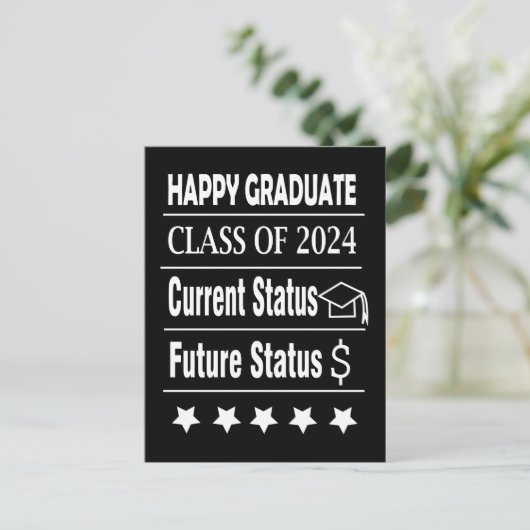 Gefeliciteerd Afgestudeerde Afstuderen Briefkaart (Staand voorkant)