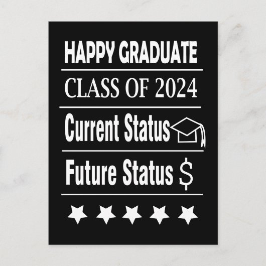 Gefeliciteerd Afgestudeerde Afstuderen Briefkaart (Voorkant)