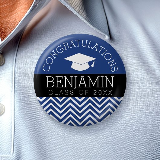 Gefeliciteerd Afgestudeerde Afstuderen CAN EDIT CO Ronde Button 5,7 Cm