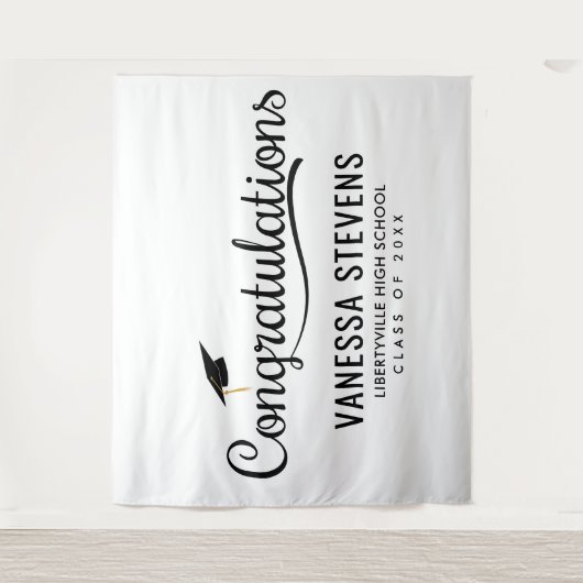 Gefeliciteerd Afgestudeerde Afstuderen  Wandkleed (Voorkant)