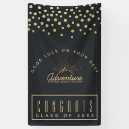 Gefeliciteerd Afgestudeerde Avontuur Berg met Zonn Spandoek