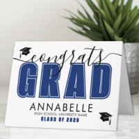 Gefeliciteerd Afgestudeerde Blauwe Afstudeerplecht