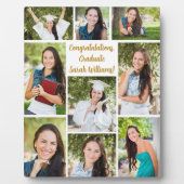Gefeliciteerd Afgestudeerde Chic Collage Foto Fotoplaat (Voorkant)