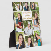 Gefeliciteerd Afgestudeerde Chic Collage Foto Fotoplaat (Zijkant)