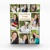 Gefeliciteerd Afgestudeerde Collage Modern Cadeau Fotoblokken (Voorkant)