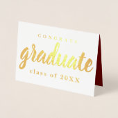 Gefeliciteerd afgestudeerde folie kaart (Voorkant)