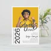 Gefeliciteerd Afgestudeerde | Foto Afstuderen Kaart (Staand voorkant)