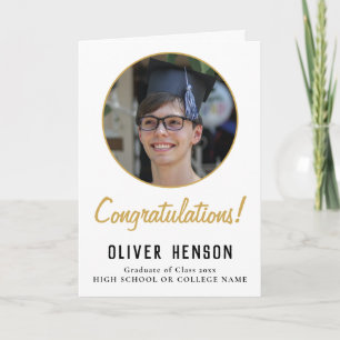 Gefeliciteerd Afgestudeerde Foto Afstuderen Kaart