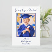 Gefeliciteerd Afgestudeerde Foto Kaart (Staand voorkant)