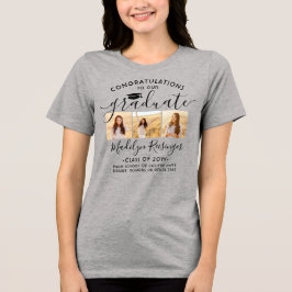Gefeliciteerd Afgestudeerde Fotosamengestelde Afst Tri-Blend Shirt