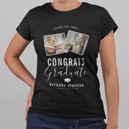 Gefeliciteerd afgestudeerde fotot-shirt t-shirt