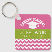 Gefeliciteerd Afgestudeerde - Gepersonaliseerde Af Sleutelhanger (Voorkant)