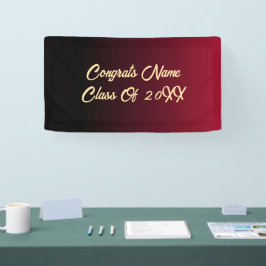 Gefeliciteerd Afgestudeerde Gouden Schrift Ombre A Spandoek