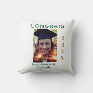 Gefeliciteerd afgestudeerde groen goud jaar 20XX n Kussen