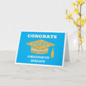 Gefeliciteerd afgestudeerde kleuter kaart (Gele Bloem)