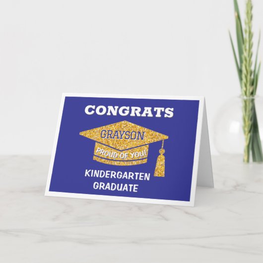 Gefeliciteerd afgestudeerde kleuterschool kaart (Voorkant)