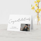 Gefeliciteerd Afgestudeerde Minimale Afstudeerkaar Kaart (Gele Bloem)