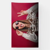 Gefeliciteerd Afgestudeerde Modern Foto Spandoek (Verticaal)