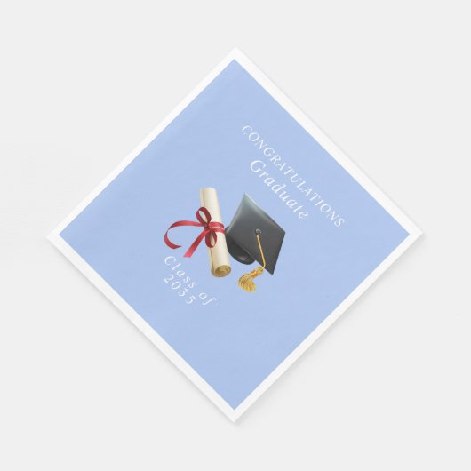 Gefeliciteerd Afgestudeerde Mortel Bord Diploma Servet (Hoek)