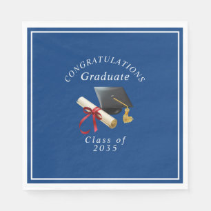 Gefeliciteerd Afgestudeerde Mortel Bord Diploma Servet