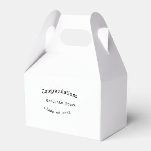 Gefeliciteerd afgestudeerde naam klas van 20XX typ Bedankdoosjes