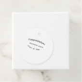 Gefeliciteerd afgestudeerde naam klas van 20XX typ Bedankjes Labels (In situ)
