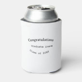 Gefeliciteerd afgestudeerde naam klas van 20XX typ Blikjeskoeler (Blikje Achterkant)