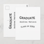 Gefeliciteerd afgestudeerde naam klas van 20XX typ Briefkaart (Voorkant / Achterkant)