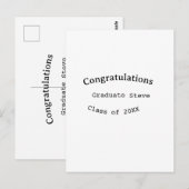 Gefeliciteerd afgestudeerde naam klas van 20XX typ Briefkaart (Voorkant / Achterkant)