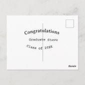 Gefeliciteerd afgestudeerde naam klas van 20XX typ Briefkaart (Achterkant)