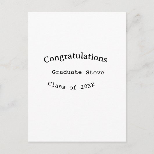 Gefeliciteerd afgestudeerde naam klas van 20XX typ Briefkaart (Voorkant)