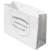 Gefeliciteerd afgestudeerde naam klas van 20XX typ Groot Cadeauzakje (Achterkant Gekanteld)